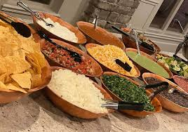 Close-up of handmade tortillas and toppings