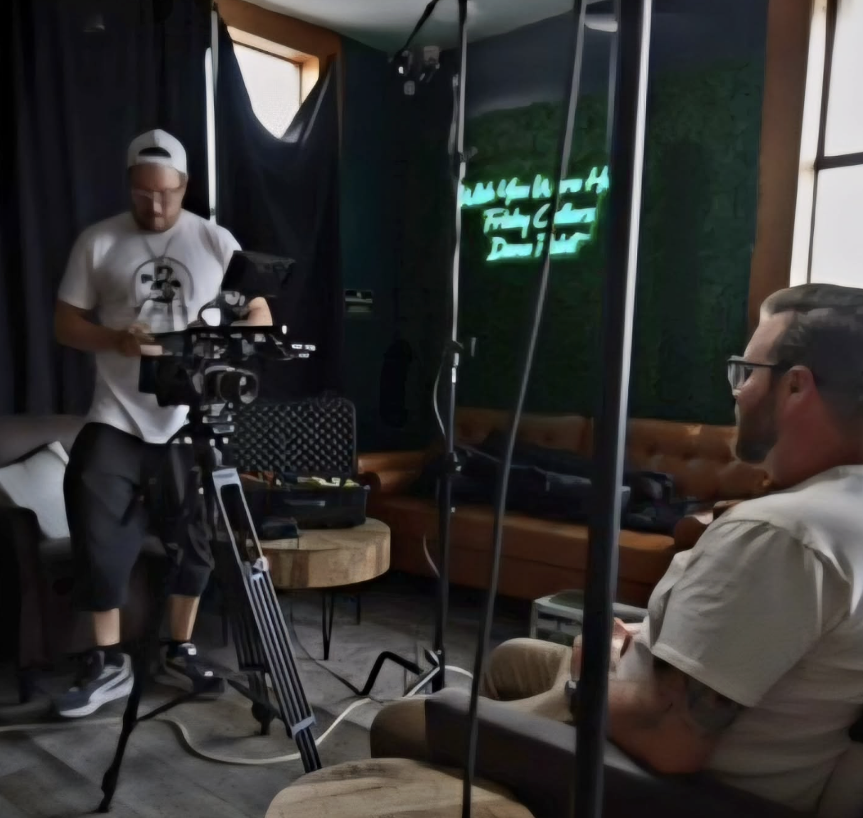 Video production shoot on location